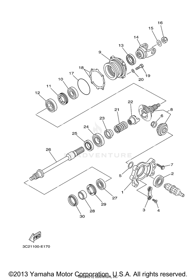 Middle Drive Gear Schematic