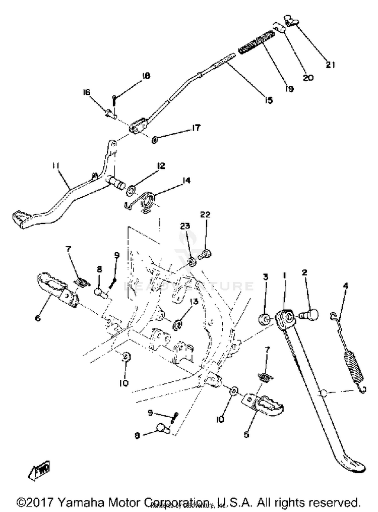 Stand Footrest Brake Pedal Schematic