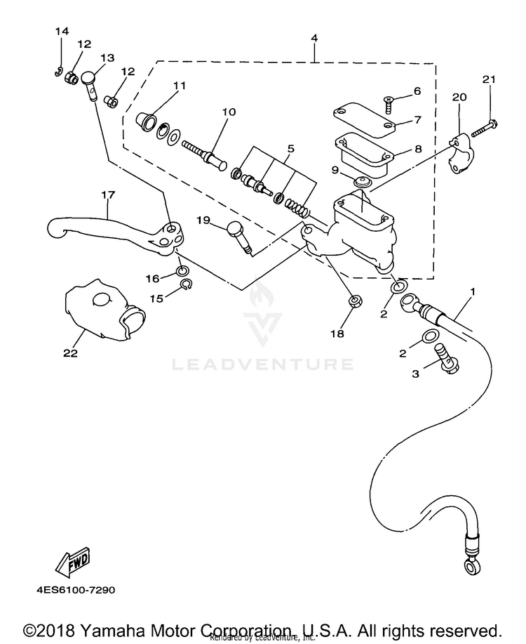 Front Master Cylinder Schematic