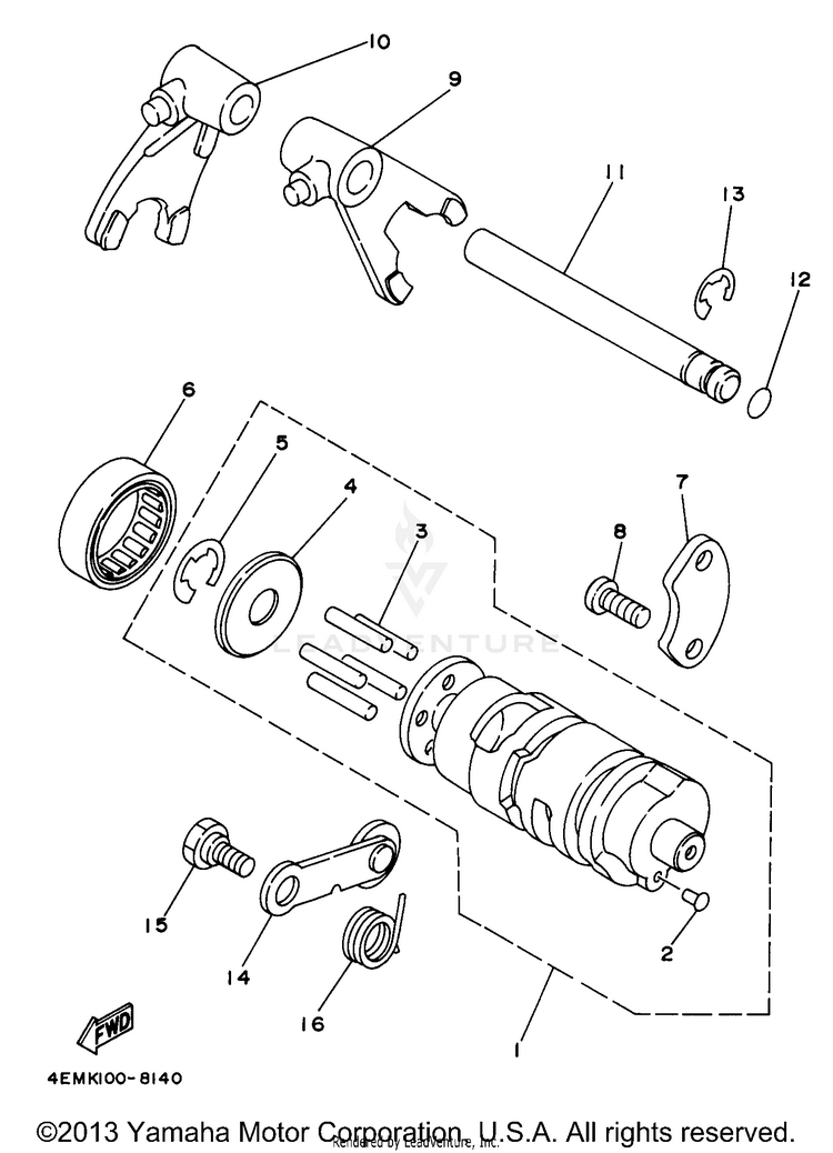 Shift Cam - Fork Schematic