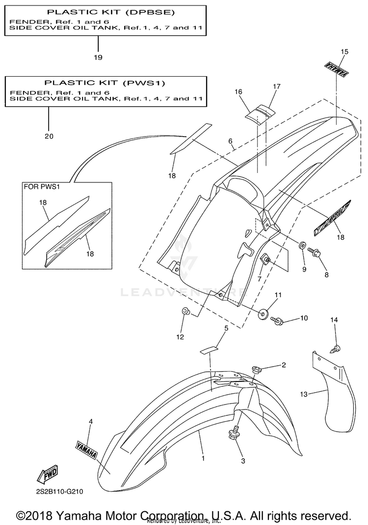 Fender YZ450F - YZ450FXL - 2008 Schematic