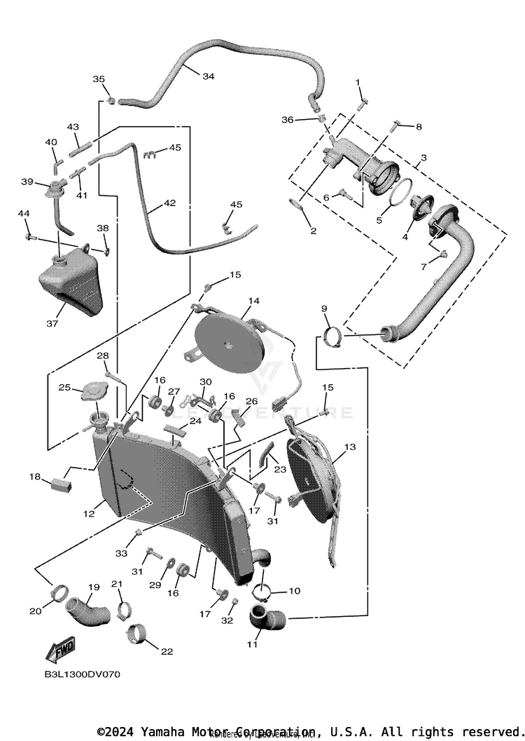Radiator & Hose Schematic