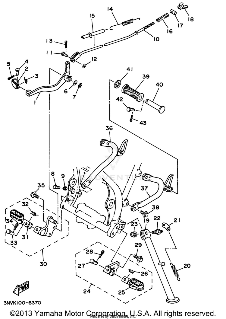 Stand - Footrest Schematic
