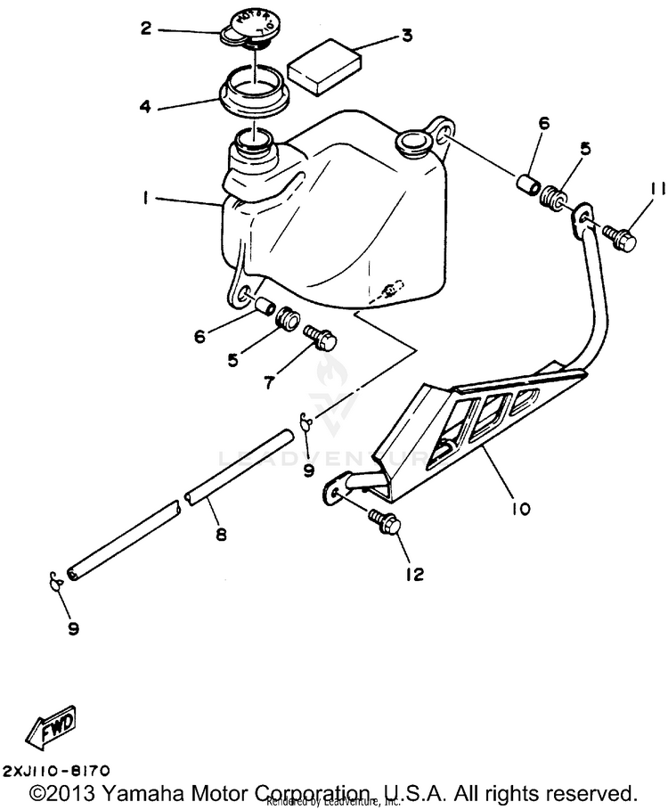Oil Tank BLASTER - YFS200F - 1994 Schematic