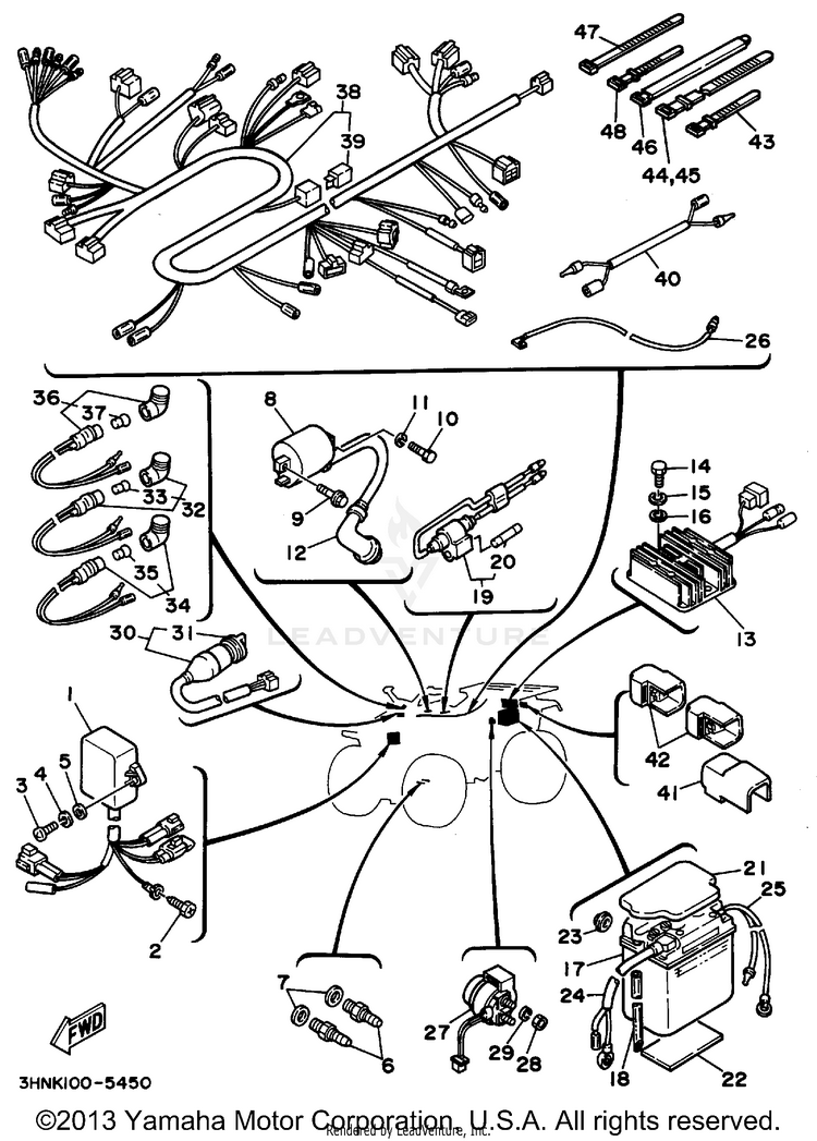 Electrical 1 BIG BEAR 4WD - YFM350FWG_ - 1995 Schematic