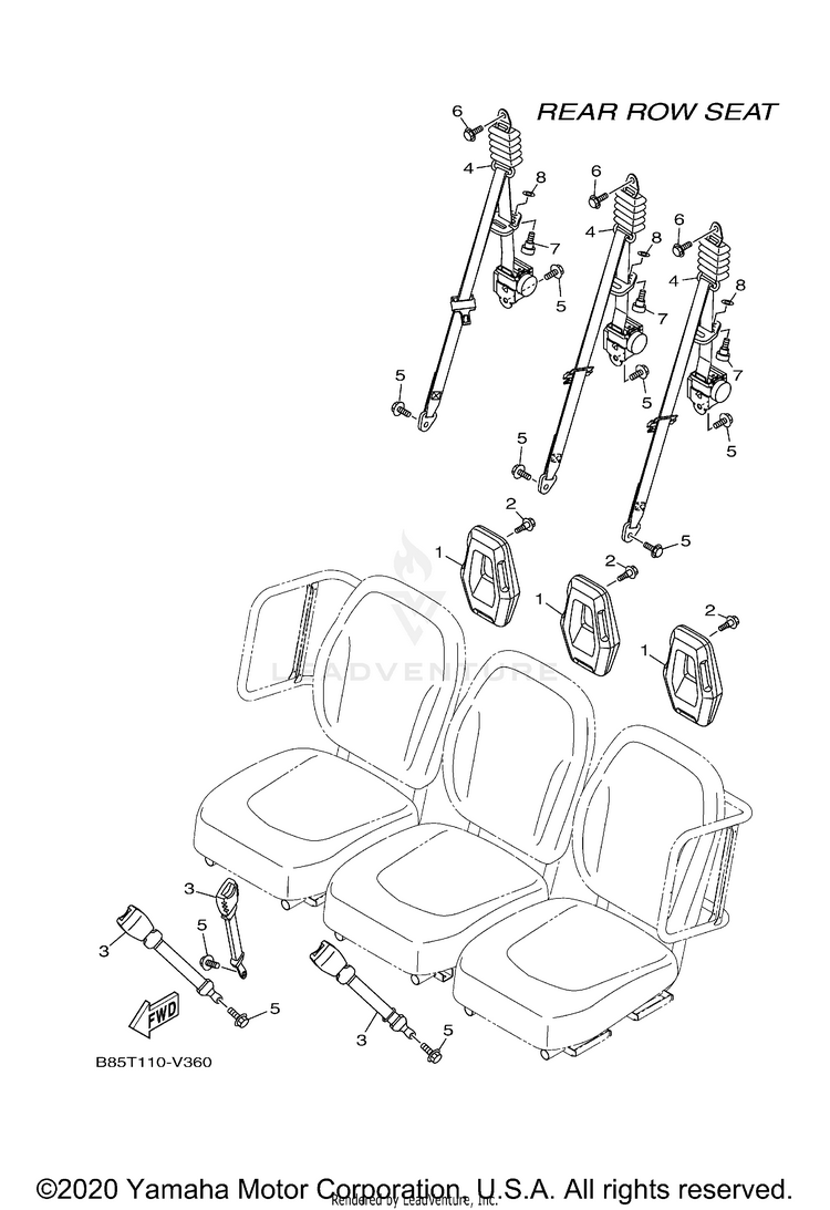 Seat 4 VIKING VI EPS HUNTER - YXC70VPHLH - 2020 Schematic
