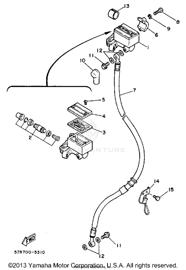 Front Master Cylinder Schematic