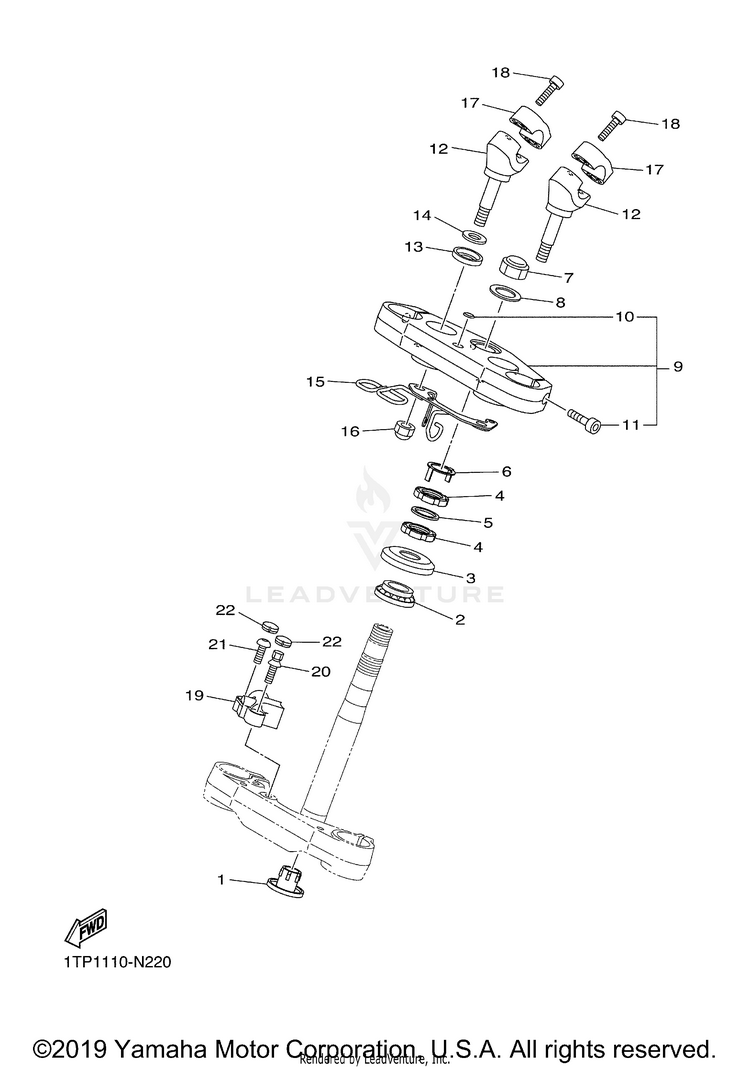 Steering BOLT - XVS95CGCB - 2016 Schematic