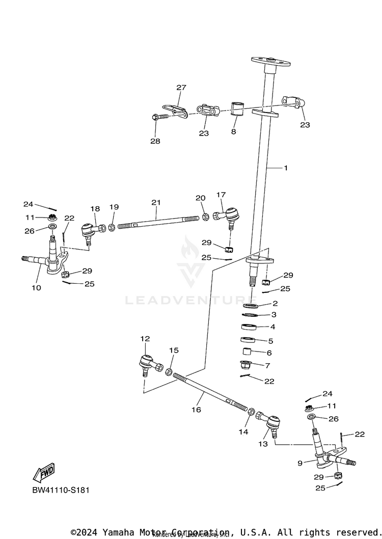 Steering YFZ50 - YFZ05YYXML - 2021 Schematic