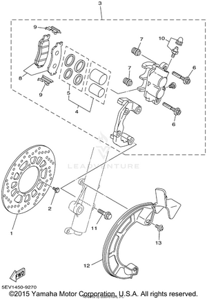Front Brake Caliper Schematic