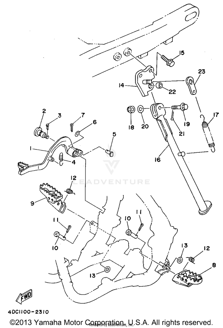 Stand - Footrest Schematic