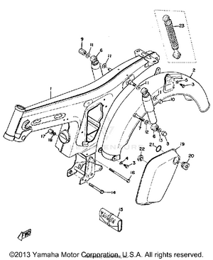 Frame - Rear Cushion - Rear Fender Schematic