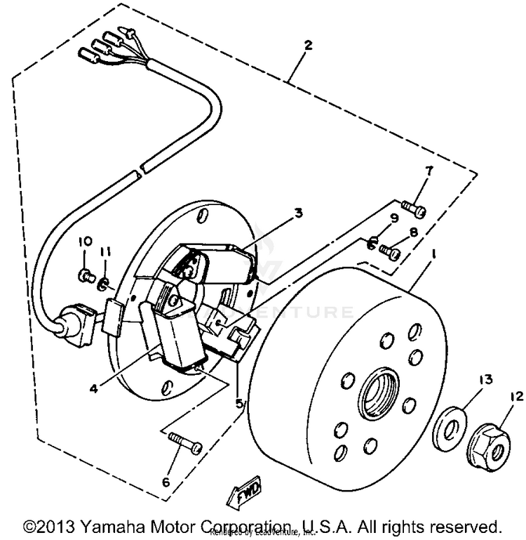 Generator BLASTER - YFS200D - 1992 Schematic