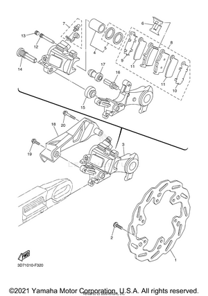 Rear Brake Caliper Schematic