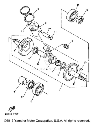 Crankshaft Piston Schematic