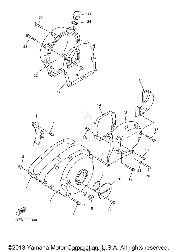Crankcase Cover 1 Schematic