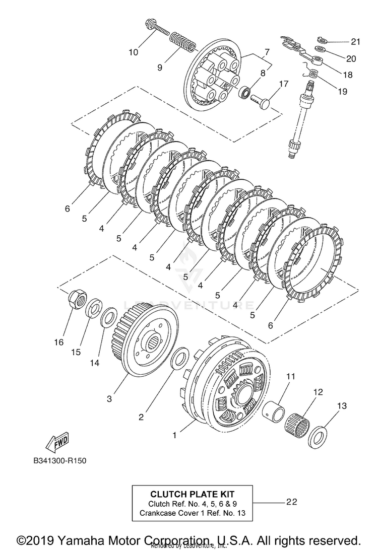 Clutch XSR700 - XSR700JCGY - 2018 Schematic