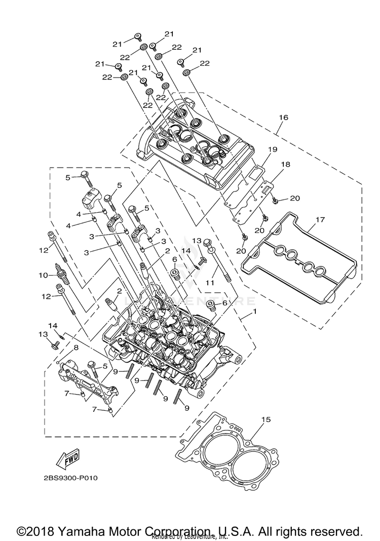 Cylinder Head SUPER TENERE - XTZ12HCL - 2017 Schematic