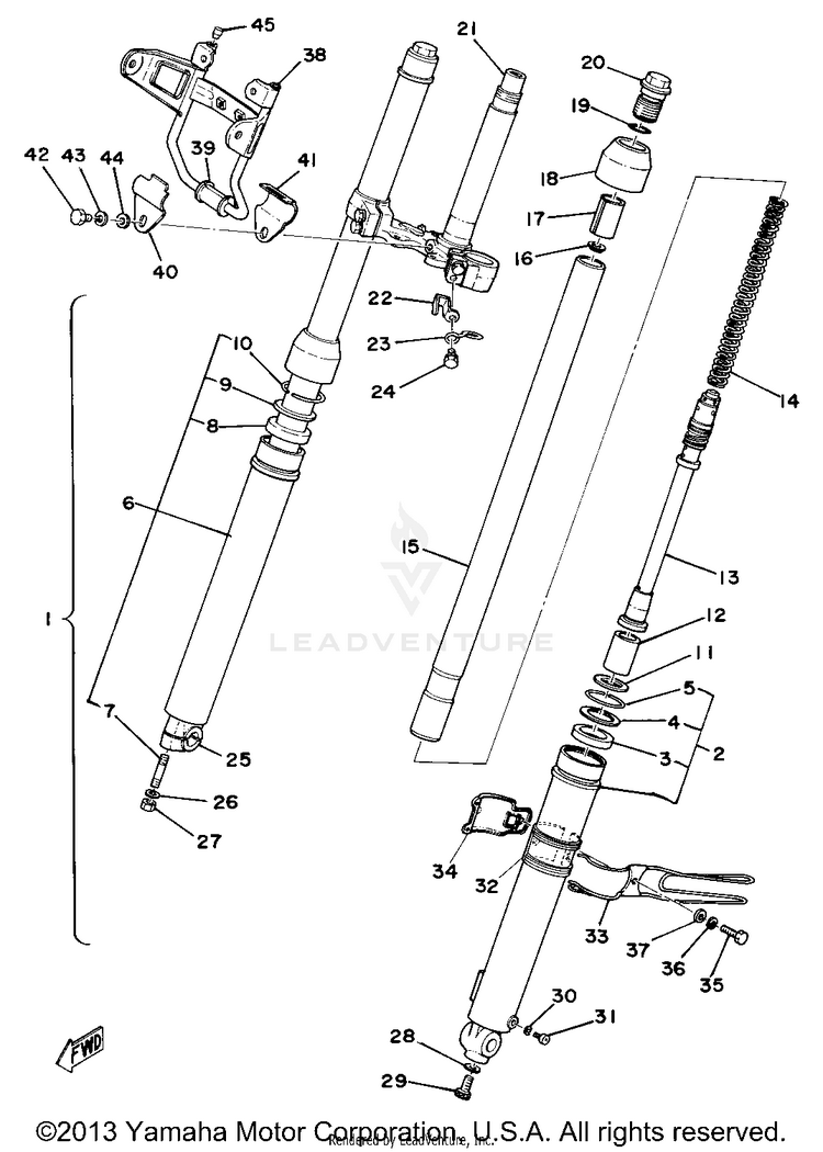 Front Fork Schematic
