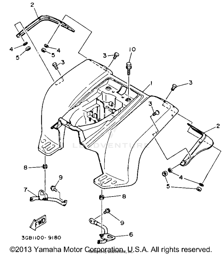 Rear Fender Schematic