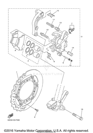 Front Brake Caliper Schematic