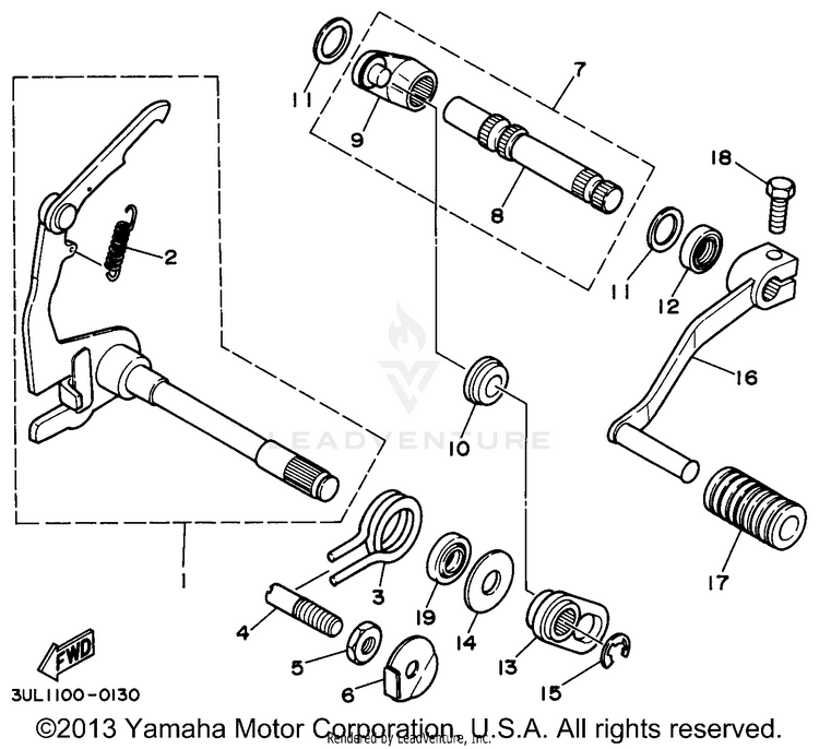 Shift Shaft Schematic