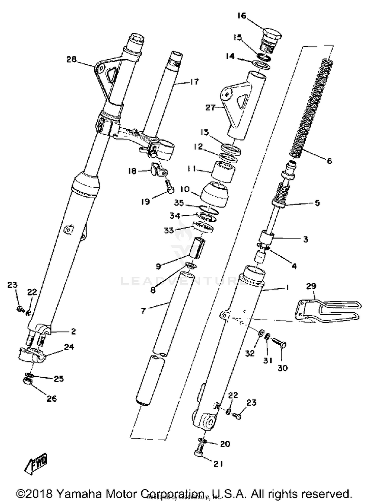 Front Fork Schematic