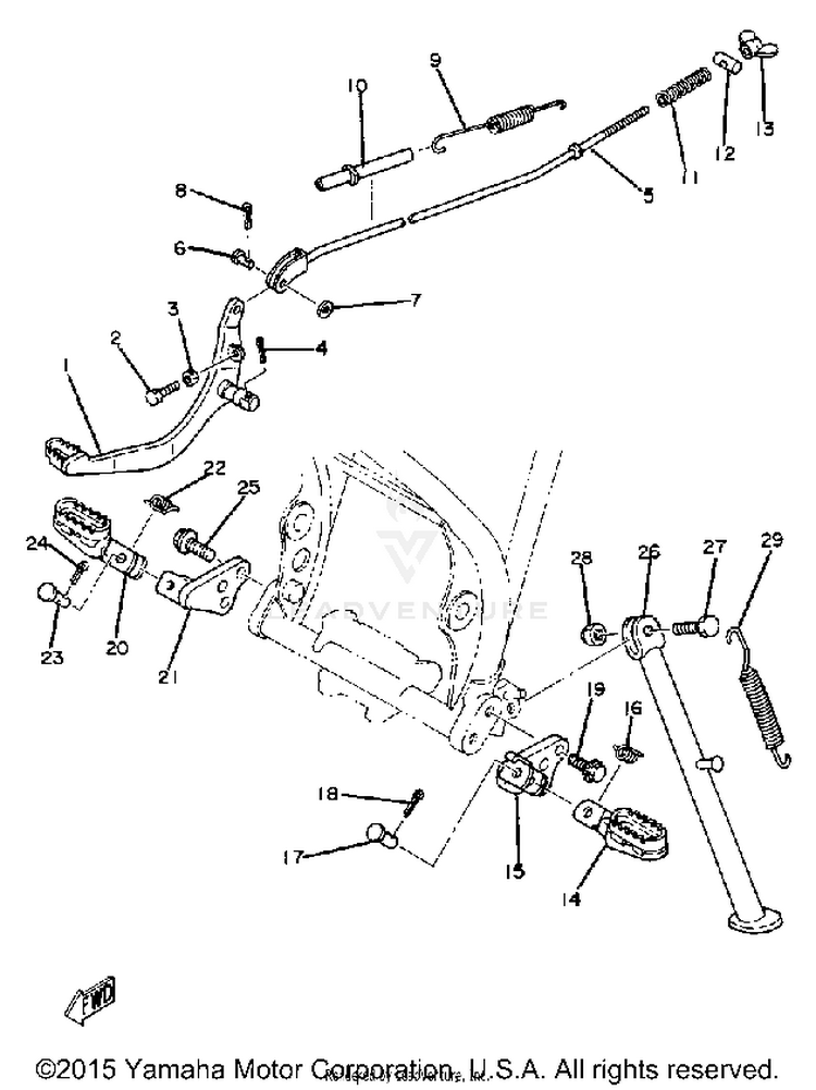 Stand-Footrest XT250H - 1981 Schematic