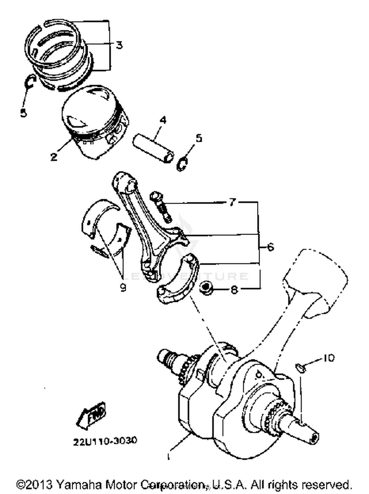 Crankshaft Piston Schematic
