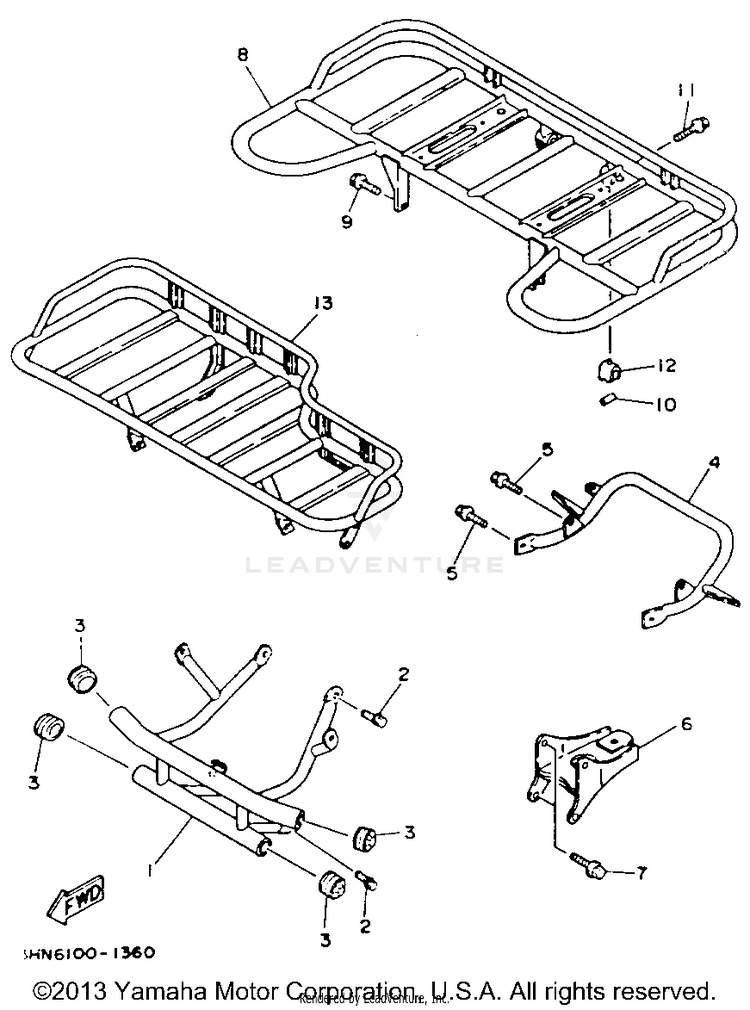 Guard BIG BEAR 4WD (ME & NH Only) - YFM350FWE_MNH - 1993 Schematic