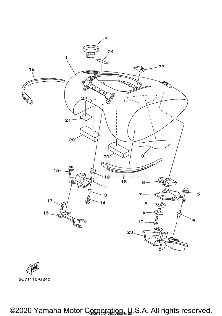 Fuel Tank RAIDER - XV19CXCB - 2008 Schematic