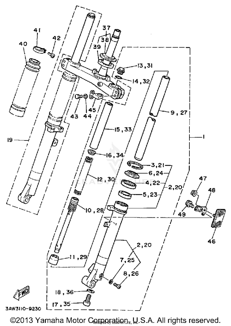 Front Fork Schematic