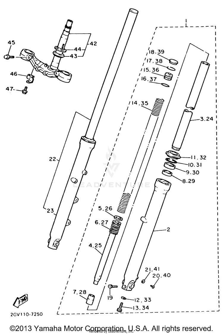Front Fork Schematic