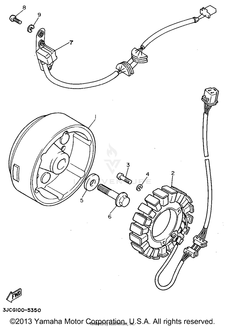 Generator VIRAGO 535 - XV535GC - 1995 Schematic