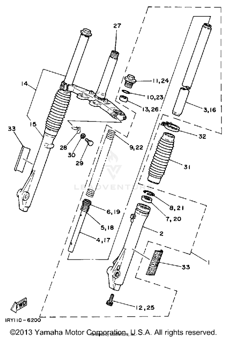 Front Fork Schematic