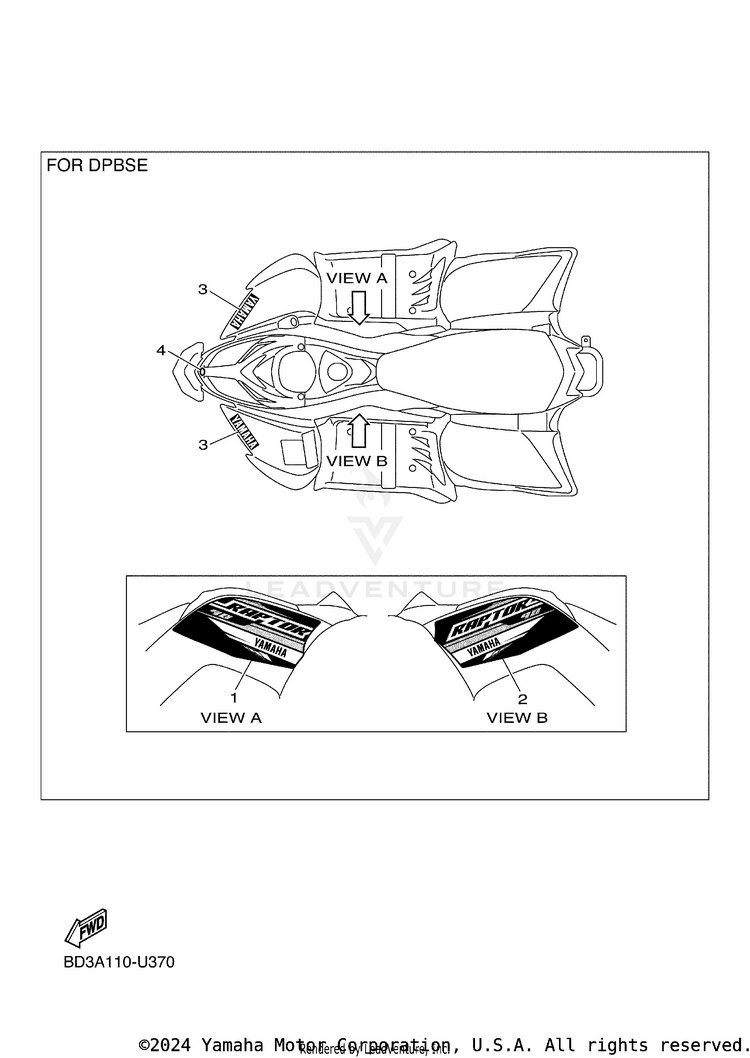 Graphics RAPTOR 90 - YFM09RYXKL - 2019 Schematic