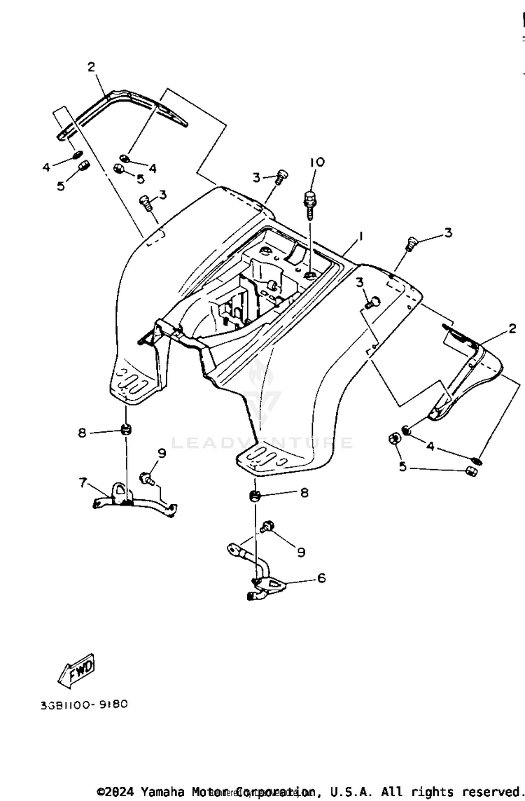 Rear Fender Schematic