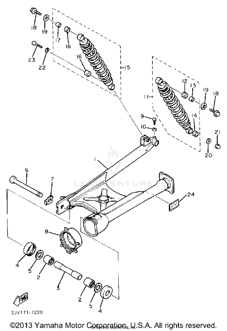 Swing Arm Rear Shocks Schematic