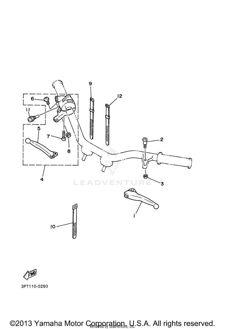 Handle Switch. Lever Schematic