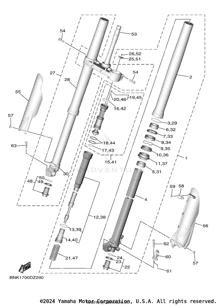 Front Fork Schematic