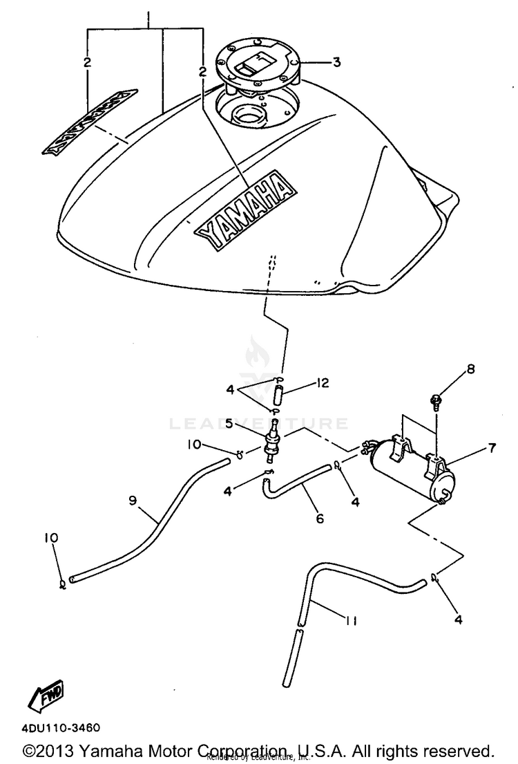 Fuel Tank California Only Schematic