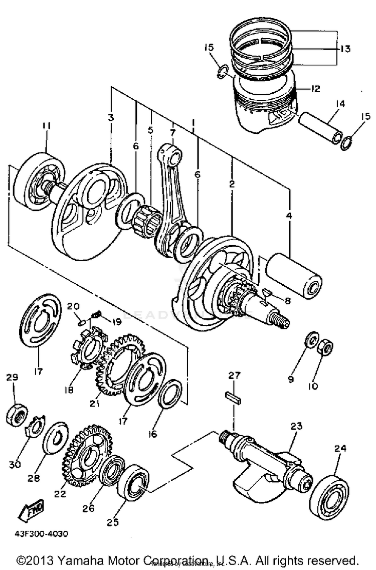 Crankshaft-Piston Schematic