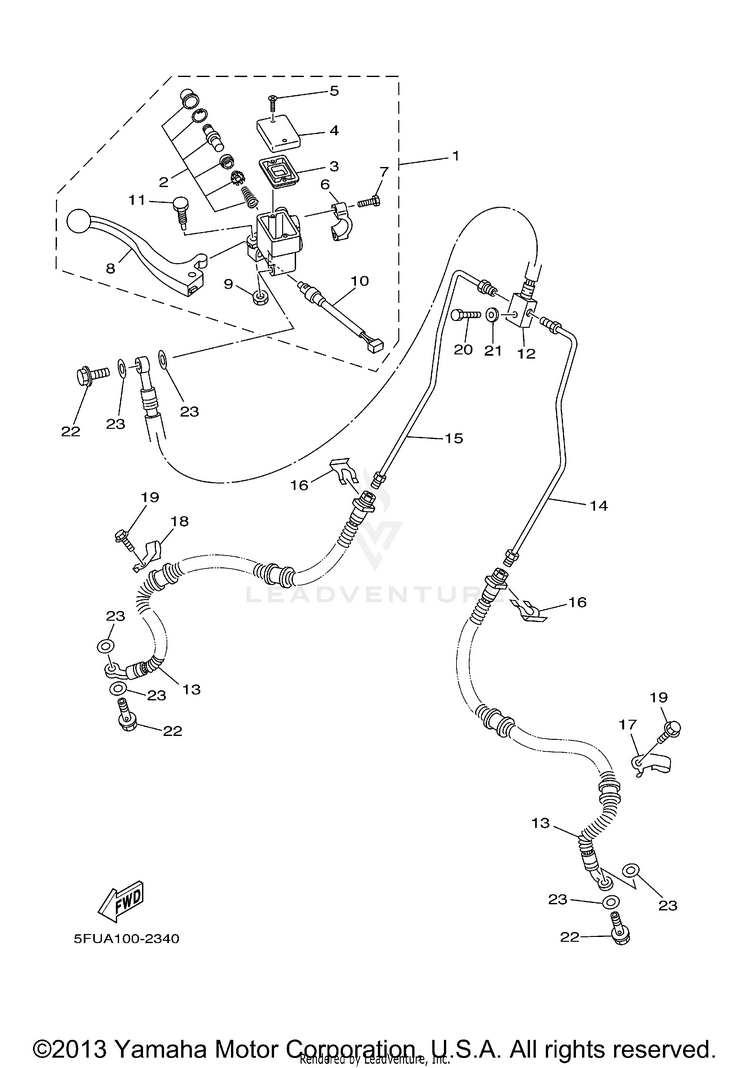 Front Master Cylinder Schematic