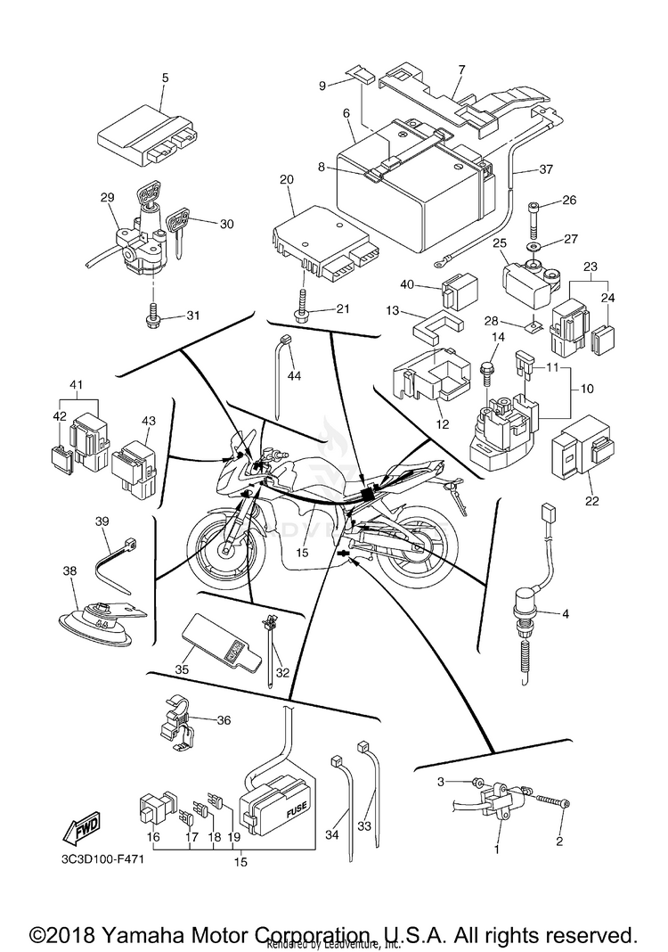 Electrical 2 FZ1 - FZS10ZCB - 2010 Schematic