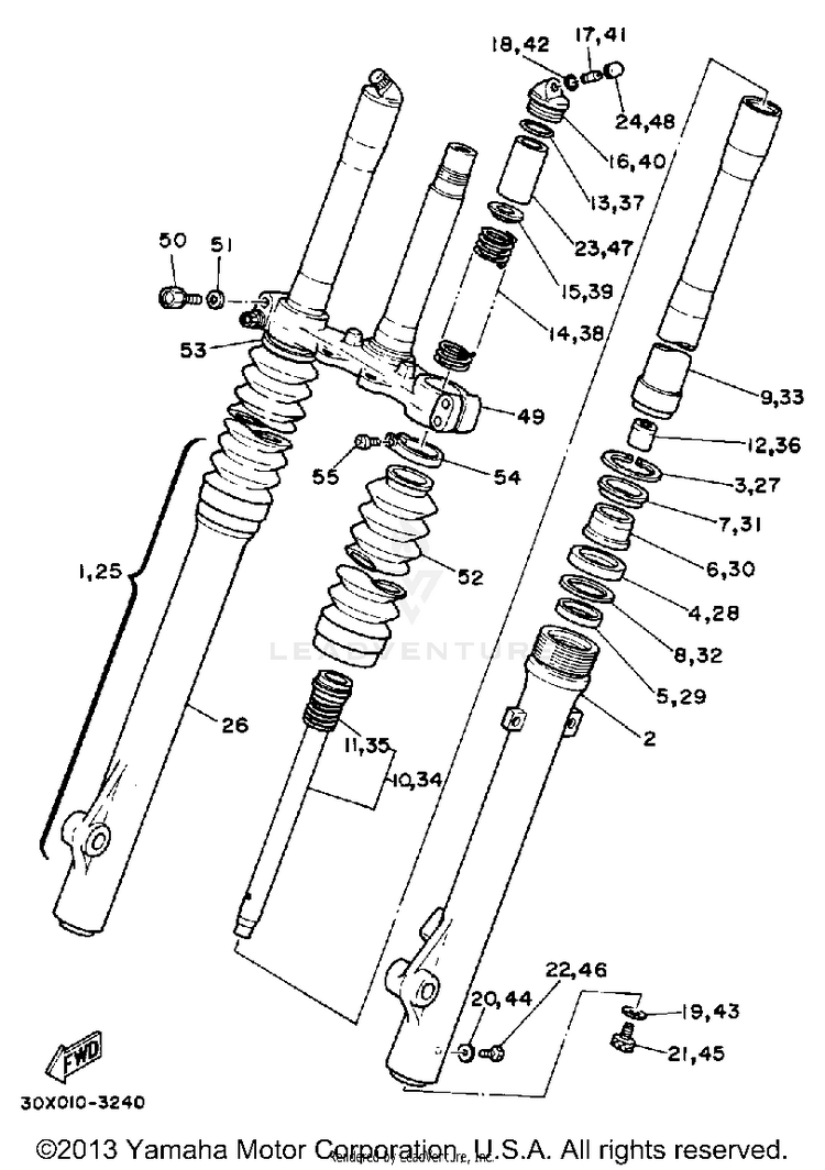 Front Fork Schematic