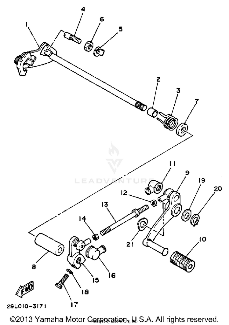 Shift Shaft Schematic