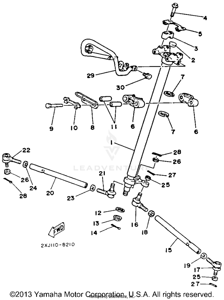 Steering BLASTER - YFS200D_MN - 1992 Schematic