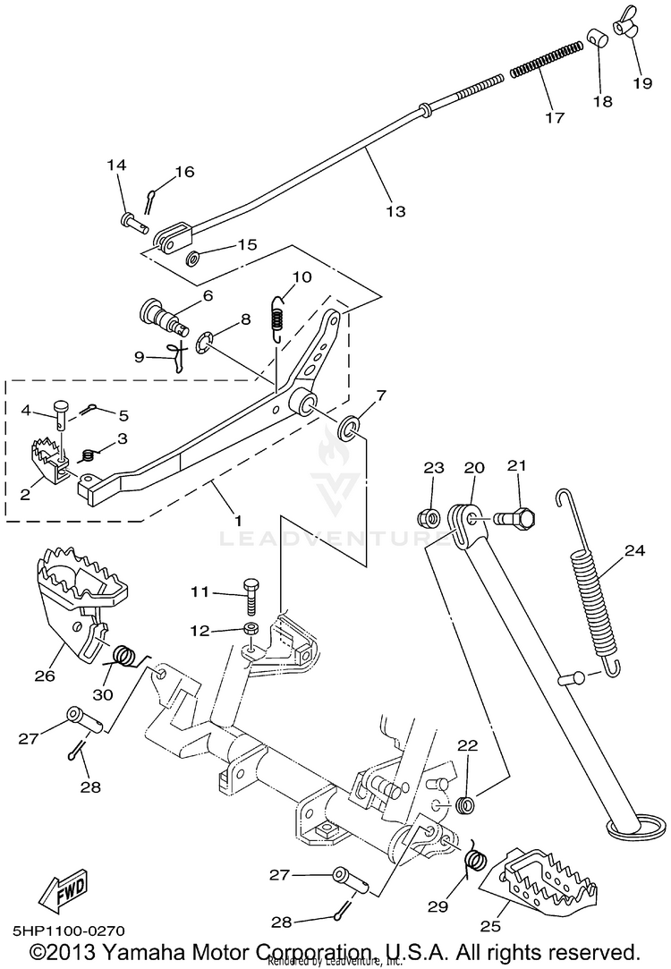 Stand Footrest Schematic