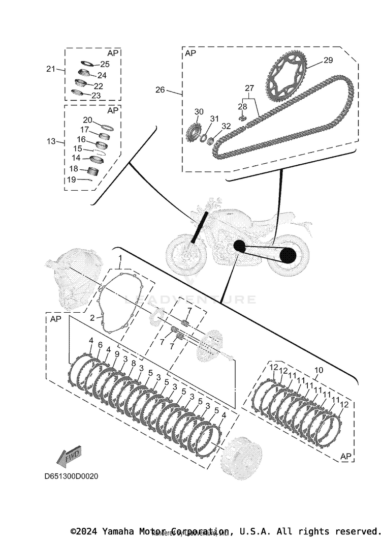 2 Maintenance Parts Kit XSR900 - XSR900SCB - 2025 Schematic