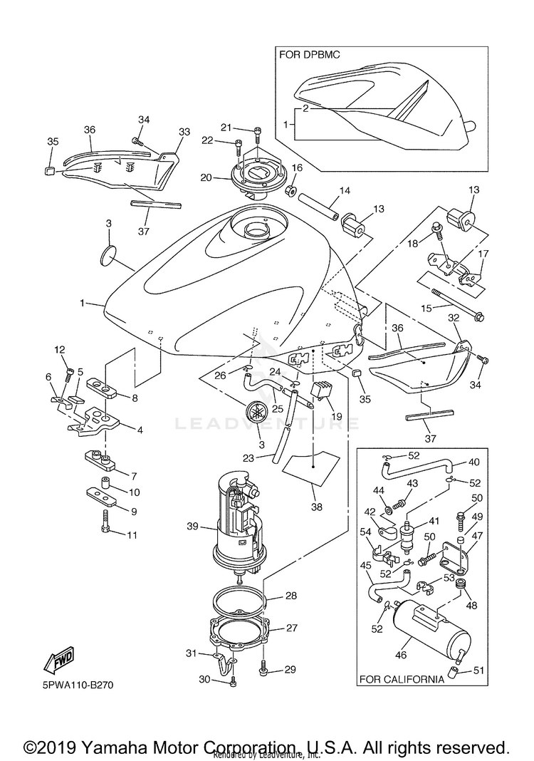 Fuel Tank R1 - YZFR1RC - 2003 Schematic